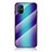 Silicone Frame Mirror Rainbow Gradient Case Cover LS2 for Samsung Galaxy M31s Blue