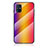 Silicone Frame Mirror Rainbow Gradient Case Cover LS2 for Samsung Galaxy M31s Orange