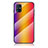 Silicone Frame Mirror Rainbow Gradient Case Cover LS2 for Samsung Galaxy M51 Orange