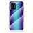Silicone Frame Mirror Rainbow Gradient Case Cover LS2 for Samsung Galaxy M80S Blue