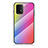 Silicone Frame Mirror Rainbow Gradient Case Cover LS2 for Samsung Galaxy M80S Pink
