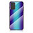 Silicone Frame Mirror Rainbow Gradient Case Cover LS2 for Samsung Galaxy Note 20 5G Blue