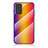 Silicone Frame Mirror Rainbow Gradient Case Cover LS2 for Samsung Galaxy Note 20 5G Orange
