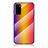 Silicone Frame Mirror Rainbow Gradient Case Cover LS2 for Samsung Galaxy S20 5G Orange