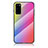 Silicone Frame Mirror Rainbow Gradient Case Cover LS2 for Samsung Galaxy S20 5G Pink