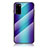 Silicone Frame Mirror Rainbow Gradient Case Cover LS2 for Samsung Galaxy S20 Blue