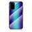 Silicone Frame Mirror Rainbow Gradient Case Cover LS2 for Samsung Galaxy S20 Plus 5G Blue