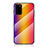 Silicone Frame Mirror Rainbow Gradient Case Cover LS2 for Samsung Galaxy S20 Plus 5G Orange
