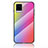 Silicone Frame Mirror Rainbow Gradient Case Cover LS2 for Vivo V20 Pink