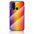 Silicone Frame Mirror Rainbow Gradient Case Cover LS2 for Vivo Y50 Orange