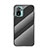 Silicone Frame Mirror Rainbow Gradient Case Cover LS2 for Xiaomi Poco M5S Black