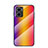 Silicone Frame Mirror Rainbow Gradient Case Cover LS2 for Xiaomi Redmi 10 Prime Plus 5G Orange