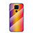 Silicone Frame Mirror Rainbow Gradient Case Cover LS2 for Xiaomi Redmi 10X 4G Orange