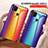 Silicone Frame Mirror Rainbow Gradient Case Cover LS2 for Xiaomi Redmi 9 India