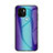 Silicone Frame Mirror Rainbow Gradient Case Cover LS2 for Xiaomi Redmi A1 Plus Blue