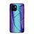 Silicone Frame Mirror Rainbow Gradient Case Cover LS2 for Xiaomi Redmi A2 Blue