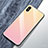 Silicone Frame Mirror Rainbow Gradient Case Cover M01 for Apple iPhone X Pink