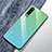 Silicone Frame Mirror Rainbow Gradient Case Cover M01 for Huawei P30 Green
