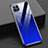 Silicone Frame Mirror Rainbow Gradient Case Cover M01 for Oppo Reno4 SE 5G Blue