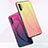 Silicone Frame Mirror Rainbow Gradient Case Cover M01 for Samsung Galaxy Note 10 Plus