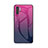 Silicone Frame Mirror Rainbow Gradient Case Cover M01 for Samsung Galaxy Note 10 Plus Purple