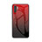 Silicone Frame Mirror Rainbow Gradient Case Cover M01 for Samsung Galaxy Note 10 Plus Red