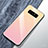 Silicone Frame Mirror Rainbow Gradient Case Cover M01 for Samsung Galaxy Note 8 Pink