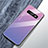 Silicone Frame Mirror Rainbow Gradient Case Cover M01 for Samsung Galaxy S10 Purple