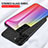 Silicone Frame Mirror Rainbow Gradient Case Cover M01 for Samsung Galaxy S21 5G