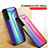 Silicone Frame Mirror Rainbow Gradient Case Cover M01 for Samsung Galaxy S21 Plus 5G