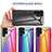 Silicone Frame Mirror Rainbow Gradient Case Cover M01 for Samsung Galaxy S22 Ultra 5G