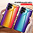 Silicone Frame Mirror Rainbow Gradient Case Cover M01 for Samsung Galaxy S22 Ultra 5G