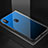 Silicone Frame Mirror Rainbow Gradient Case Cover M01 for Xiaomi Mi 8 Blue