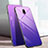 Silicone Frame Mirror Rainbow Gradient Case Cover M01 for Xiaomi Redmi 8A Purple