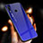 Silicone Frame Mirror Rainbow Gradient Case Cover M01 for Xiaomi Redmi Note 7 Blue