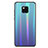 Silicone Frame Mirror Rainbow Gradient Case Cover M02 for Huawei Mate 20 Pro Sky Blue