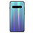 Silicone Frame Mirror Rainbow Gradient Case Cover M02 for Samsung Galaxy S10 Blue