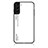 Silicone Frame Mirror Rainbow Gradient Case Cover M02 for Samsung Galaxy S21 5G White