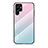 Silicone Frame Mirror Rainbow Gradient Case Cover M02 for Samsung Galaxy S21 Ultra 5G Cyan