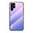 Silicone Frame Mirror Rainbow Gradient Case Cover M02 for Samsung Galaxy S22 Ultra 5G Clove Purple