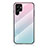 Silicone Frame Mirror Rainbow Gradient Case Cover M02 for Samsung Galaxy S22 Ultra 5G Cyan