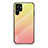 Silicone Frame Mirror Rainbow Gradient Case Cover M02 for Samsung Galaxy S22 Ultra 5G Orange