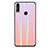Silicone Frame Mirror Rainbow Gradient Case Cover R01 for Huawei Honor 8X Rose Gold