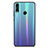 Silicone Frame Mirror Rainbow Gradient Case Cover R01 for Huawei Honor View 10 Lite Blue