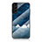 Silicone Frame Starry Sky Mirror Case Cover for Samsung Galaxy S22 5G Blue
