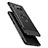 Silicone Matte Finish and Plastic Back Case with Finger Ring Stand A01 for Samsung Galaxy Note 8 Duos N950F Black