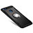 Silicone Matte Finish and Plastic Back Case with Finger Ring Stand for Huawei Honor Play 7X Black