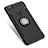 Silicone Matte Finish and Plastic Back Case with Finger Ring Stand for OnePlus 5T A5010 Black
