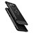 Silicone Matte Finish and Plastic Back Case with Finger Ring Stand for Samsung Galaxy Note 8 Black