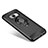 Silicone Matte Finish and Plastic Back Case with Finger Ring Stand for Samsung Galaxy S8 Black